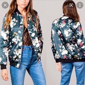 Floral Bomber Jacket
